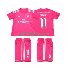 Camisolas de futebol Real Madrid Bale 11 2014 2015 Retro Criança Equipamento Alternativa Manga Curta
